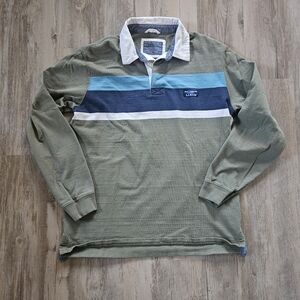 LL Bean Men's Long Sleeve Rugby Polo Medium